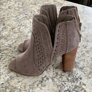 Open toe booties